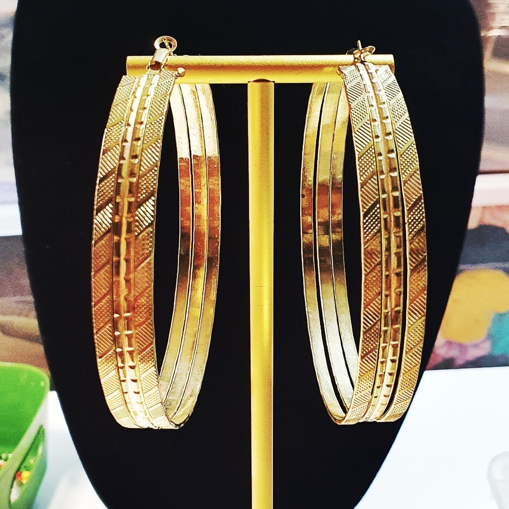 Large Gold Hoop Earings